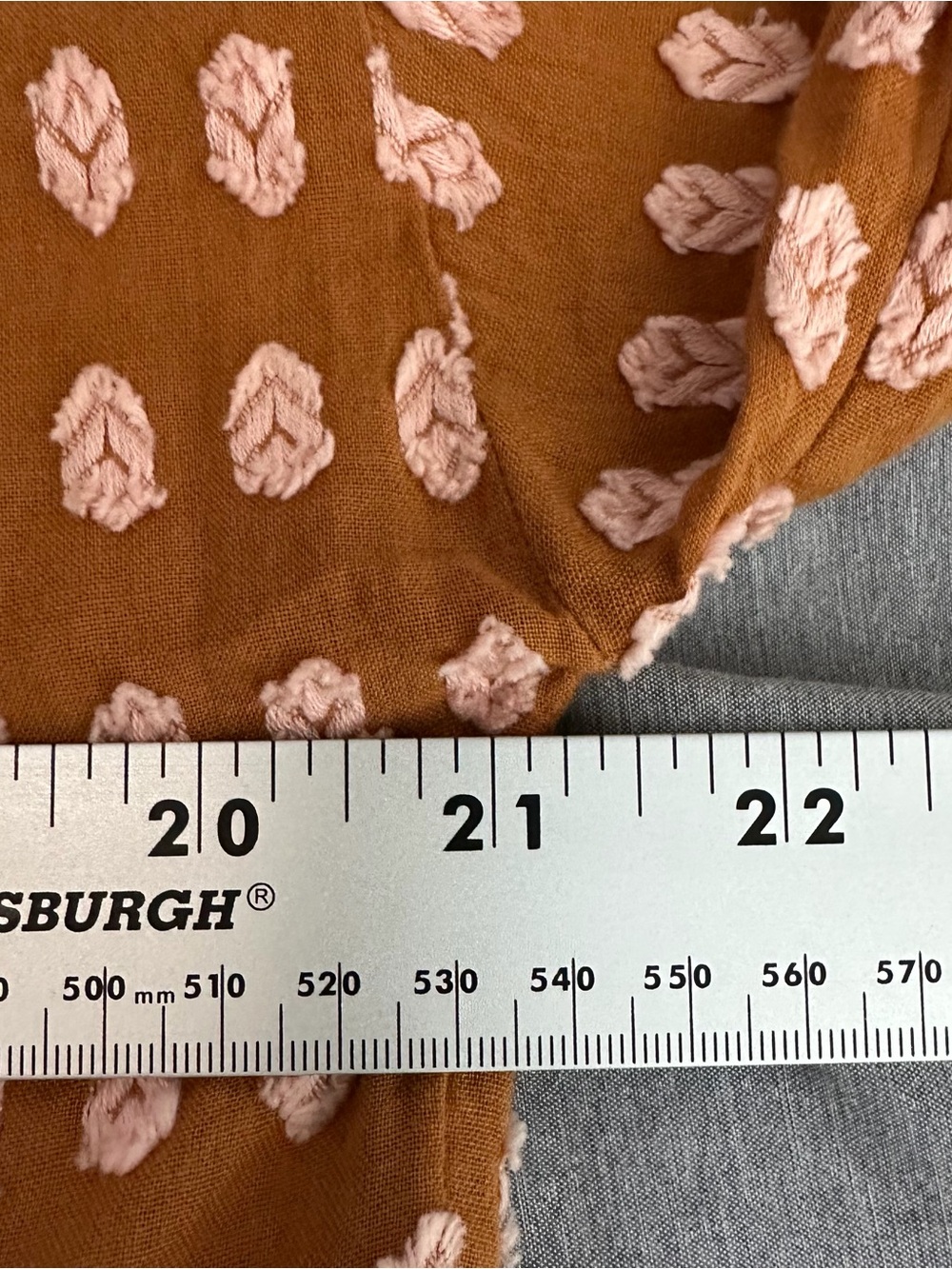 Anthropologie Pilcro XS Brown Pink Textured Embroidered Blouse 100% Cotton - Picture 6 of 9